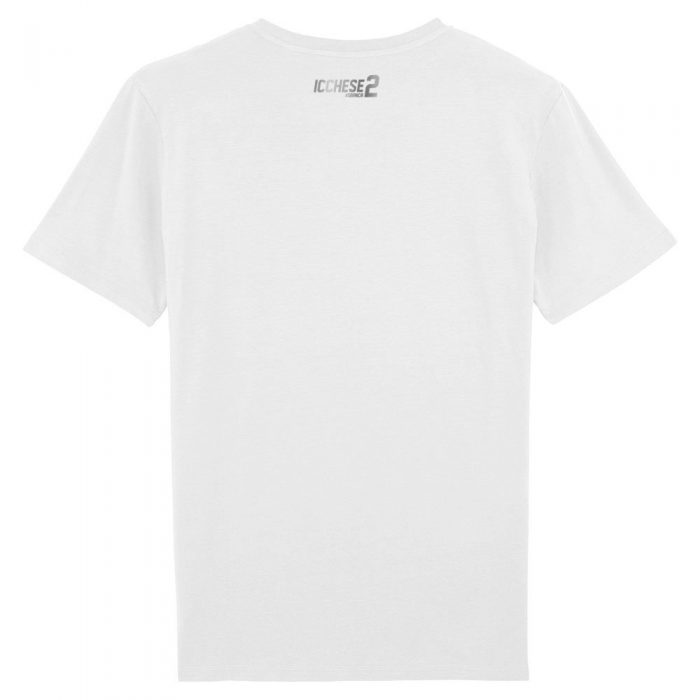 ICS2 argento su T-shirt bianca